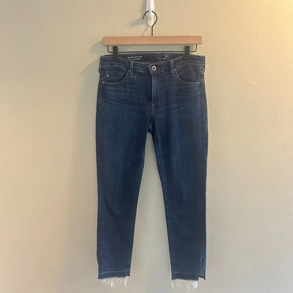 AG The Stevie Mid Rise Slim Straight Capri Jeans Size 27 Medium Wash - Picture 3 of 9
